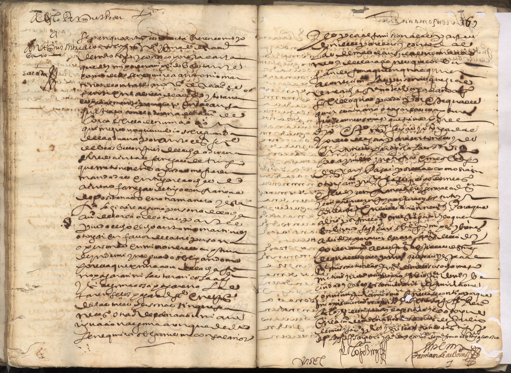 Registro de Damián de Albornoz, Murcia de 1617.